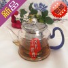 耐热玻璃茶泡茶壶 不锈钢漏茶壶